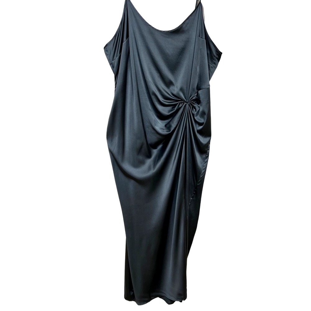 SKIMS‎ Silk Slip Dress Maxi High Slit Gunmetal   3X - Picture 11 of 11